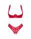 Комплект білизни Obsessive Lacelove cupless 2-pcs set XL/2XL Red, відкритий доступ, відкриті груди SO8654 фото 3