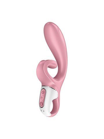 Смартвібратор-кролик Satisfyer Hug Me Pink, 2 мотори, діаметр 4,2см, широка кліторальна частина SO6274 фото