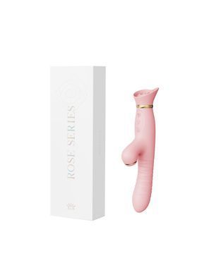 Пульсатор-вібратор із вакуумною стимуляцією клітора Zalo - ROSE Thruster Strawberry Pink SO6682 фото