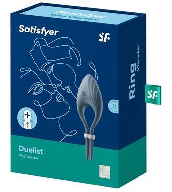 Ерекційне віброкільце-ласо Satisfyer Duelist Dark Blue, 10 режимів, потужний мотор SO6276 фото