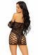 Leg Avenue 2 PC Tube dress and gloves OS Black SO7886 фото 2