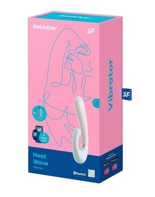 Смарт вібратор-кролик із підігрівом Satisfyer Heat Wave Mint SO6097 фото