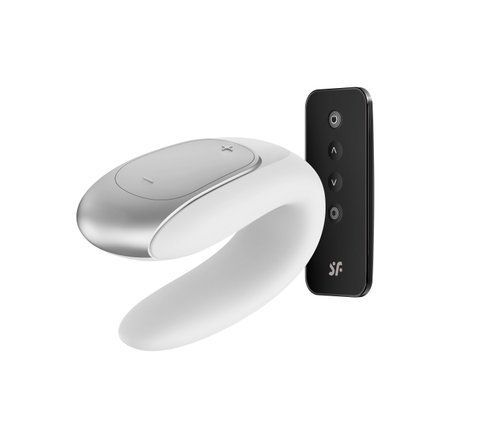 Смартвібратор для пар Satisfyer Double Fun (White) з пультом ДК SO5057 фото