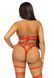 Портупея-тедді з ременів Leg Avenue Studded O-ring harness teddy S,M,L Red, екошкіра SO8560 фото 2