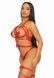 Портупея-тедді з ременів Leg Avenue Studded O-ring harness teddy S,M,L Red, екошкіра SO8560 фото 4
