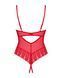 Боді з доступом Obsessive Ingridia crotchless teddy XS/S, червоне, відкриті груди SO9025 фото 4