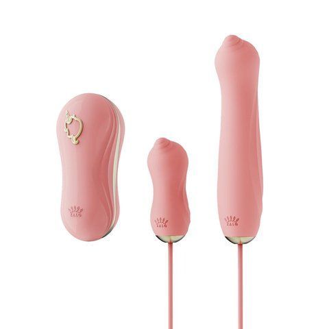Набір 3в1 Zalo &mdash; UNICORN Set Pink, віброяйце, пульсатор, вакуумний стимулятор SO6687 фото