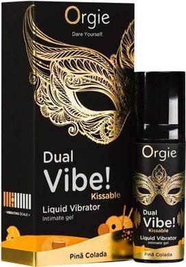 Рідкий вібратор Orgie Dual Vibe! Kissable Pina Colada 500541 фото
