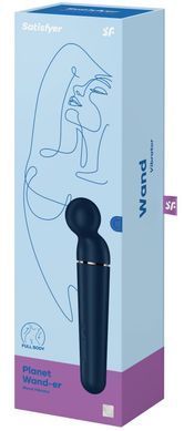 Вібромасажер Satisfyer Planet Wand-er Blue/Rosegold, дуже потужний, бездротовий SO8783 фото