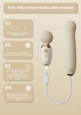 Аксесуар пульсатор Zalo &ndash; AVA Attachment Ivory White для смарт-вібромасажера Zalo &ndash; AVA SX0709 фото