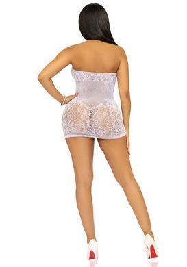 Сукня-сітка зі стразами Leg Avenue Rhinestone halter mini dress White, відкрита спина, one size SO7957 фото