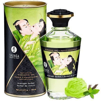 Масло для поцілунків зі смаком сорбета Shunga Aphrodisiac Warming Oil Sorbet, 100 мл 500239 фото
