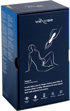 Потужна віброкуля Tango X Midnight Blue by We-Vibe, 7 режимів вібрації, 8 рівнів інтенсивності SO6933 фото