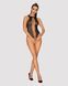 Ажурний бодістокінг із ефектом шнурівки Obsessive B129 teddy black S/M/L, чорний, з доступом SO7213 фото 3