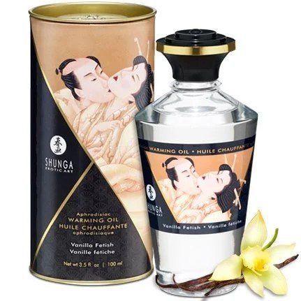 Масло для поцілунків зі смаком ванілі Shunga Aphrodisiac Warming Oil Blazing Vanilla, 100 мл 500237 фото