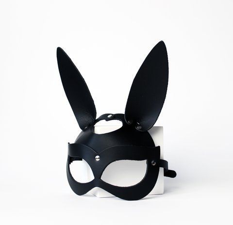 Маска кролика з натуральної шкіри, Bunny Mask K0011 фото