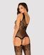 Бодістокінг Obsessive Bodystocking G323 S/M/L black, малюнок бджоли та метелика SO7243 фото 2
