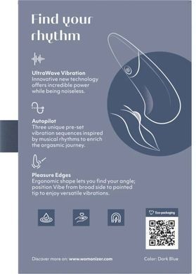 Ультразвуковий вібратор Womanizer Vibe (Dark Blue) 401038 фото