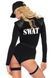 Костюм еротичних спецсил Leg Avenue SWAT Team Babe XS, боді, пояс, підв&rsquo;язки, іграшкова рація, кепка SO8543 фото 2