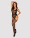 Бодістокінг Obsessive Bodystocking G324 XL/XXL black, силуетний малюнок SO7246 фото 3