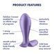 Анальна смарт-пробка з вібрацією Satisfyer Intensity Plug Purple SO8626 фото 7