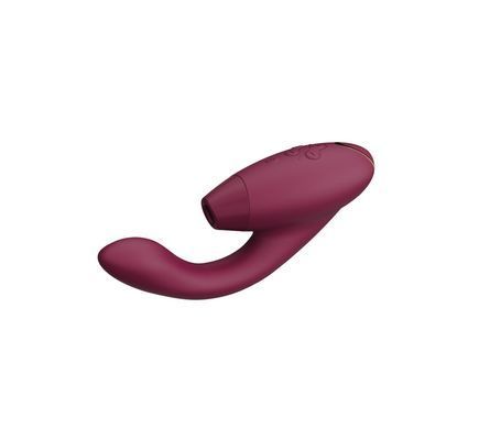 Подвійний вакуумний кліторальний стимулятор з вібрацією Womanizer Duo 2 - Bordeaux, незалежні мотори SO8755 фото