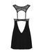 Сорочка бебі-дол з мереживом на грудях Obsessive Donna Dream babydoll XS/S Black, стрінги SO8630 фото 4