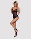 Сітчасте боді на кісточках Obsessive Amanta teddy S/M, чорне, з доступом SO7198 фото 3
