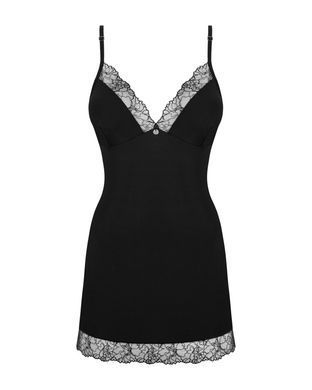 Сорочка та трусики Obsessive Bella Rou chemise & thong M/L SO7859 фото