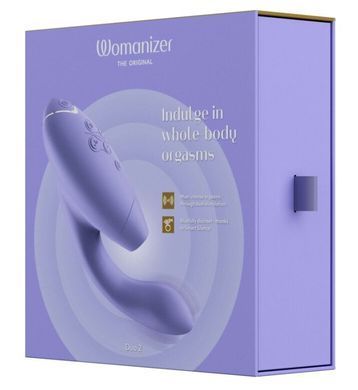 Подвійний вакуумний кліторальний стимулятор Womanizer Duo 2 - Lilac, незалежні мотори SO8758 фото