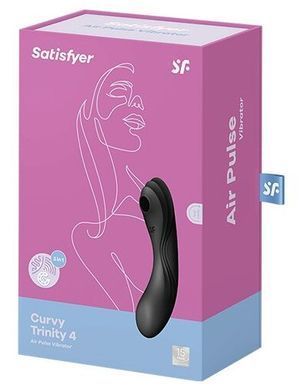 Вакуумний стимулятор з вібрацією Satisfyer Curvy Trinity 4 Black SO6119 фото