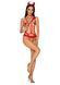 Еротичний костюм чортика зі стреп Obsessive Evilia teddy red S/M, боді, чокер, накладки на соски, об SO7706 фото 5