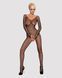 Сітчастий бодістокінг із довгим рукавом Obsessive Bodystocking N109 black S/M/L, чорний, комбінезон, SO7253 фото 2