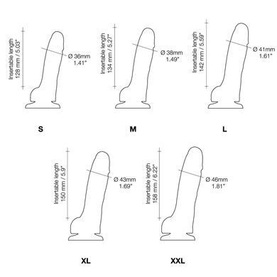 Реалістичний фалоімітатор Strap-On-Me Sliding Skin Realistic Dildo Vanille - XXL, ефект рухливої шкі SO6260 фото
