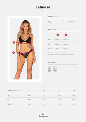 Комплект Obsessive Latinesa 2-pcs set XS/S SO9780 фото