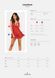 Прозора сорочка бебі-дол Obsessive Lacelove babydoll & thong XL/2XL Red, мереживо, стрінги SO8648 фото 5
