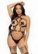 Портупея-тедді з екошкіри Leg Avenue Heart ring harness teddy S,M,L Black, підвіска-сердечко, ланцюги SO8563 фото 4