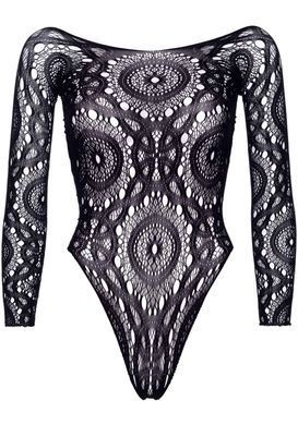 Боді Leg Avenue Snap crotch thong back teddy Black M/L SO9132 фото