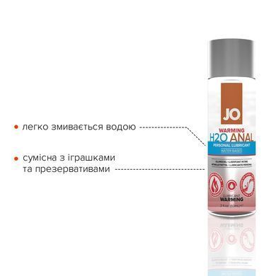 Анальна змазка System JO ANAL H2O &mdash; WARMING (60 мл) розігрівальна, на водній основі SO1457 фото